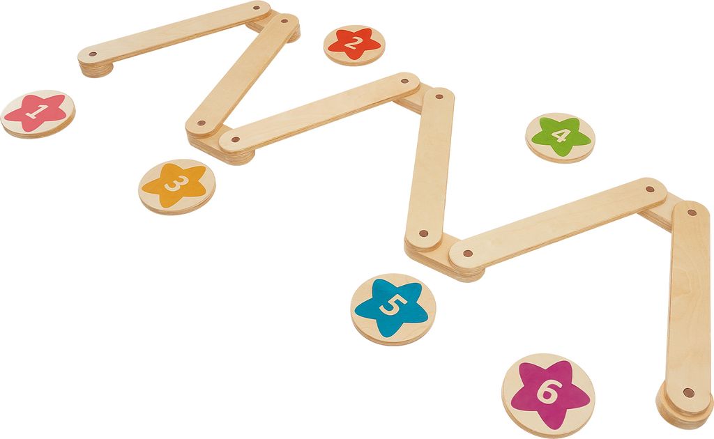 SucceBuy 6 Stück Holz-Balancebalken-Trittsteine, Montessori-Balance-Boards für Kinder von 2–6 Jahren, fördert Koordination und Motorik, Gymnas...