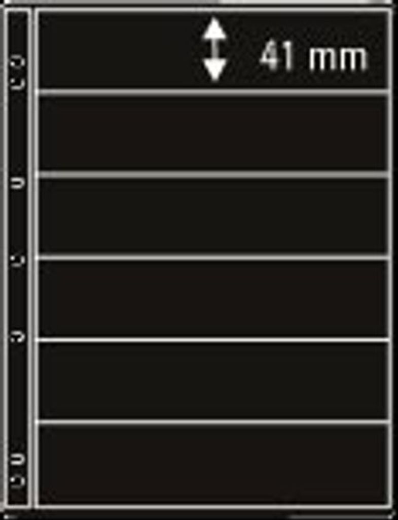 PRINZ PRO-FIL System 8006 100 Einsteckblätter 6 Fächer 41 x 195 mm schwarz