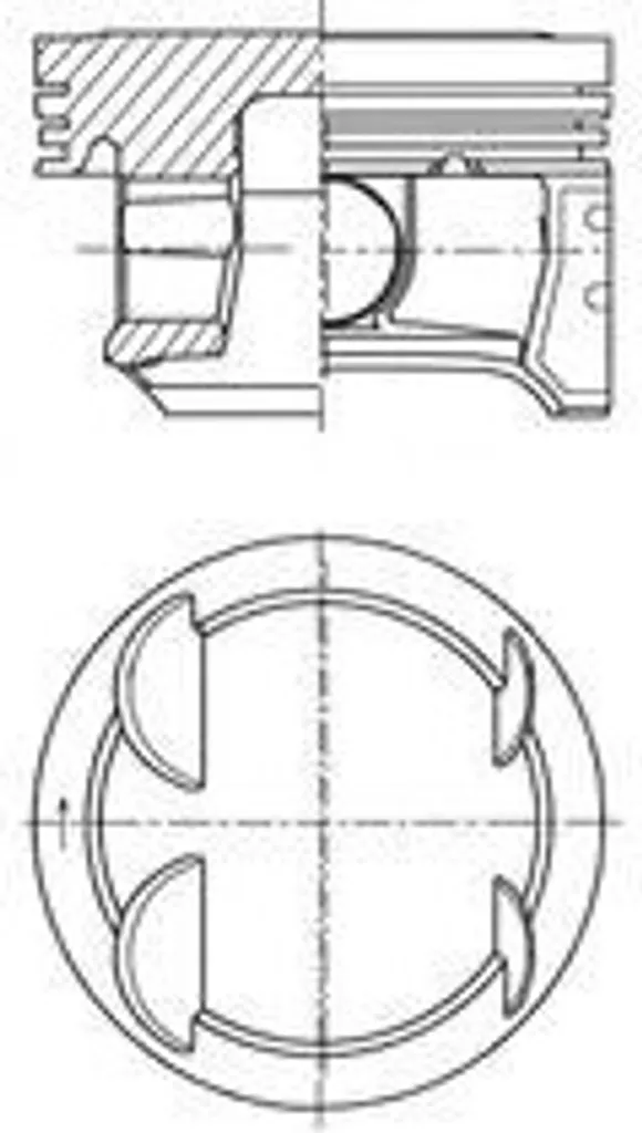 Piston moteur complet KOLBENSCHMIDT 41006610 pour Opel Corsa et Adam M13