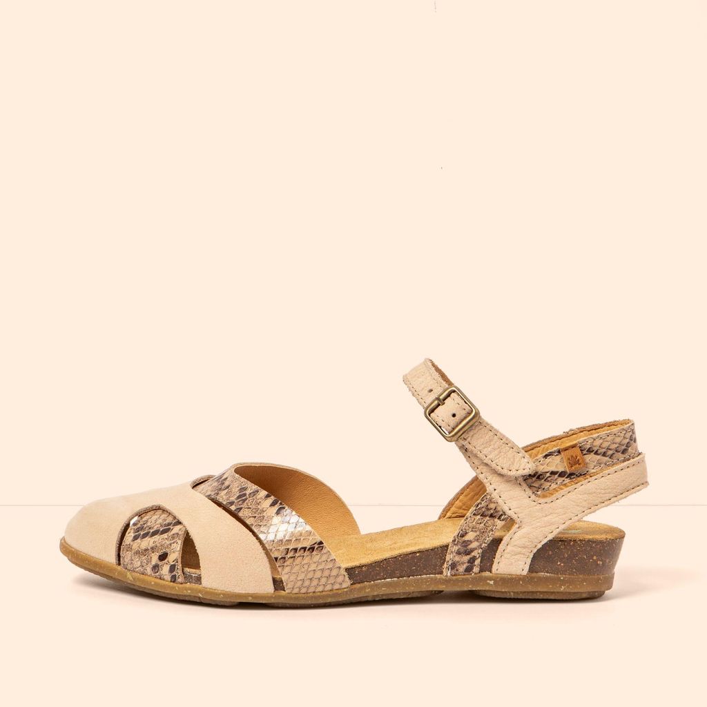 El Naturalista Sandalen Damen N5207S NOBUCK-SNAKE BEIG/ STELLA Farbe Beige