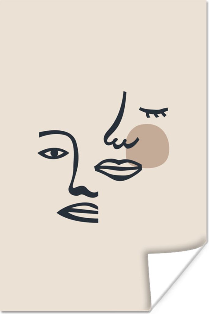 MuchoWow Poster Pastell - Farbe - Beige 80x120 cm - Papierdruck