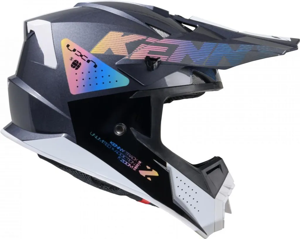Casque intégral Cross Kenny Track Zoom noir gris taille XXL homologué