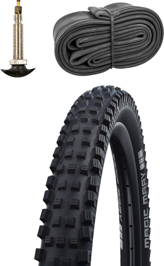 Schwalbe Magic Mary Fahrradreifen Enduro MTB 29 Zoll E Mountainbike Reifen Super Gravity Addix Soft 29" x 2,40" mit Schlauch AV