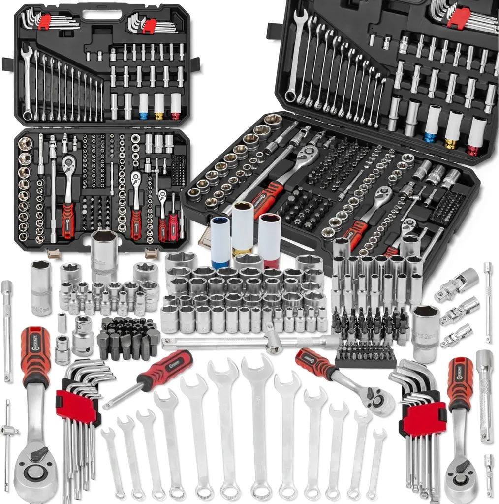 Set Attrezzi FORCEKRAFT 222 ELEMENTI - Kit Meccanico Completo CrV