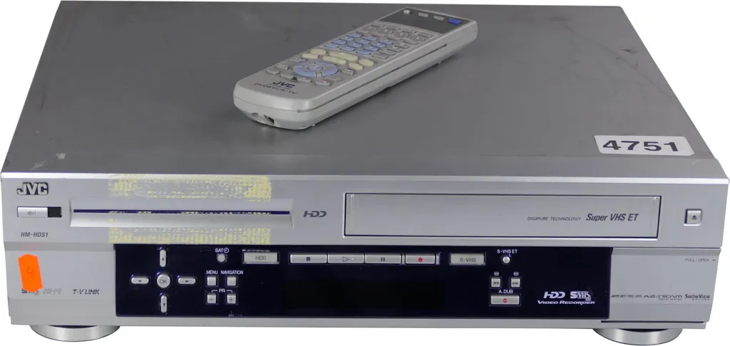 Enregistreur Mixte S-VHS et Disque Dur JVC HM-HDS1EU pour Vos Vidéos