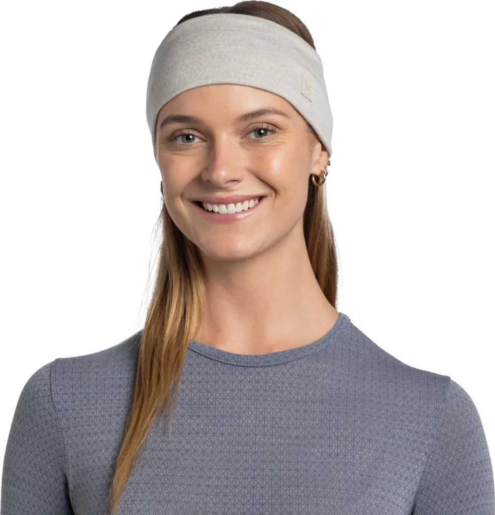 Bandeau Merino beige solid cloud - Large bandeau thermorégulateur doux - 2