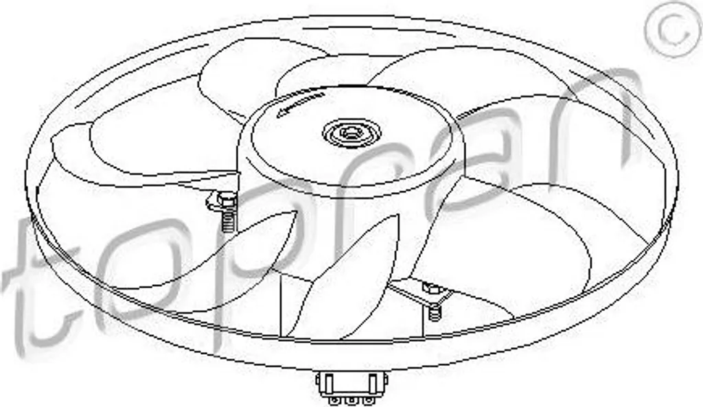 Ventilateur TOPRAN 107 717 OE 6N0959455A pour Sharan et Polo 6N