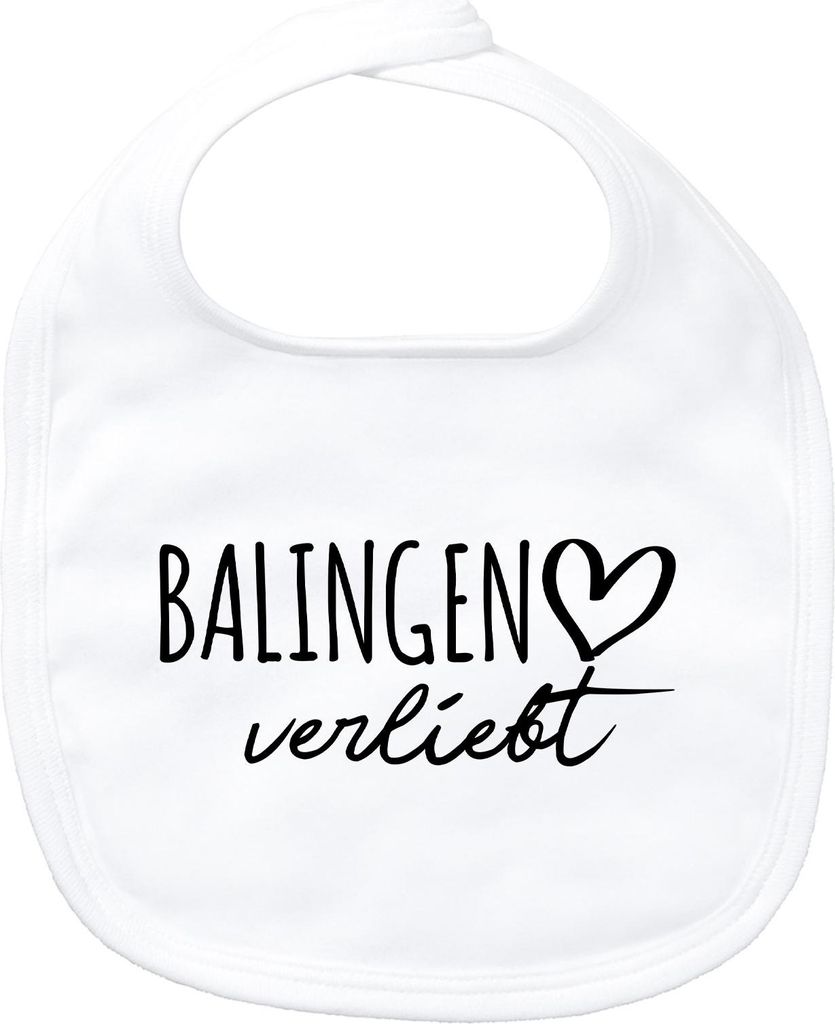 Huuraa Baby Lätzchen Balingen verliebt White Klettverschluss Baumwolle Latz Geschenkidee