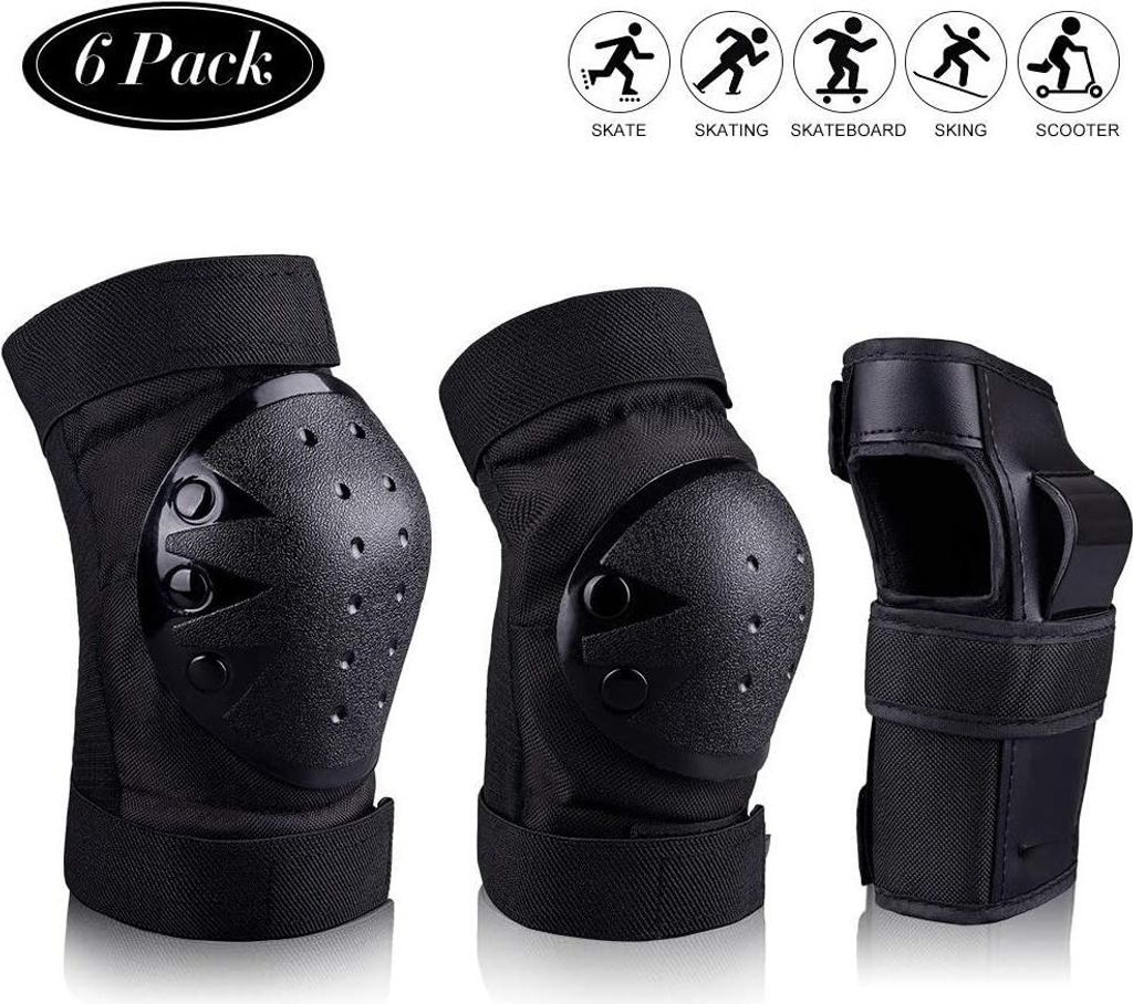 6-teiliges Set für Skateboard, Roller, Fahrrad, Eiskunstlauf, Fahrrad
