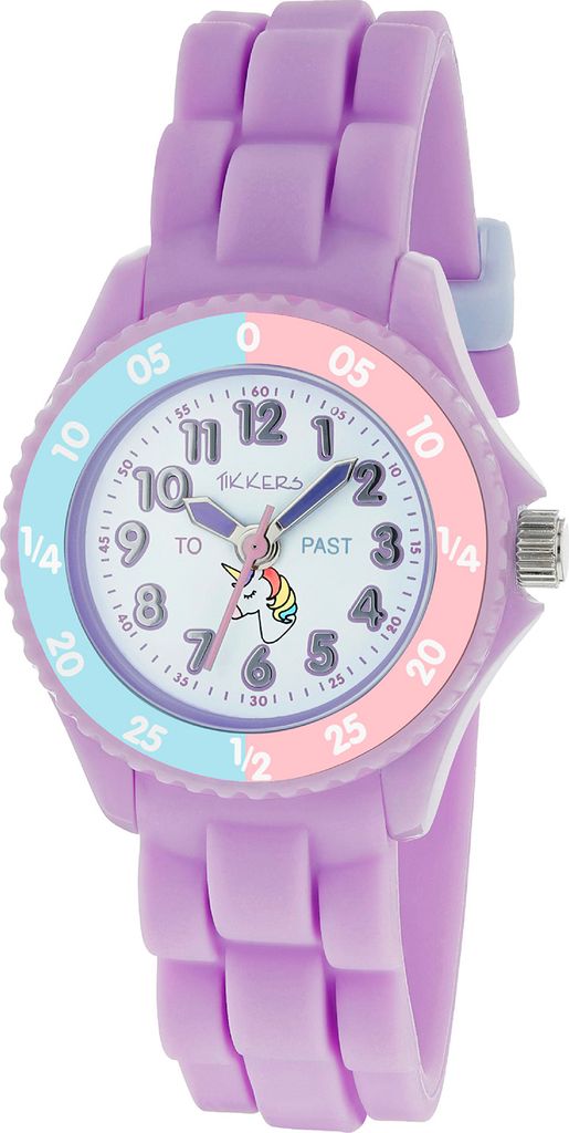 A close-up, studio shot of a children's watch.