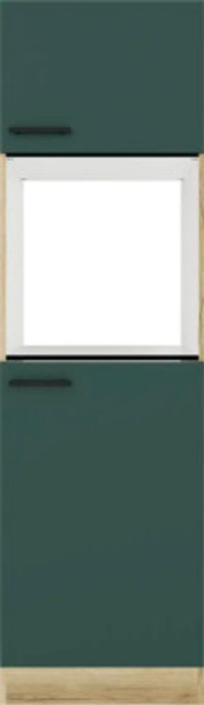 Optifit Backofen/Kühlumbauschrank für 88er Einbaukühlschrank Savona405 BxTxH 60 x 57,1 x 206,8 cm grün matt zerlegt Ansc