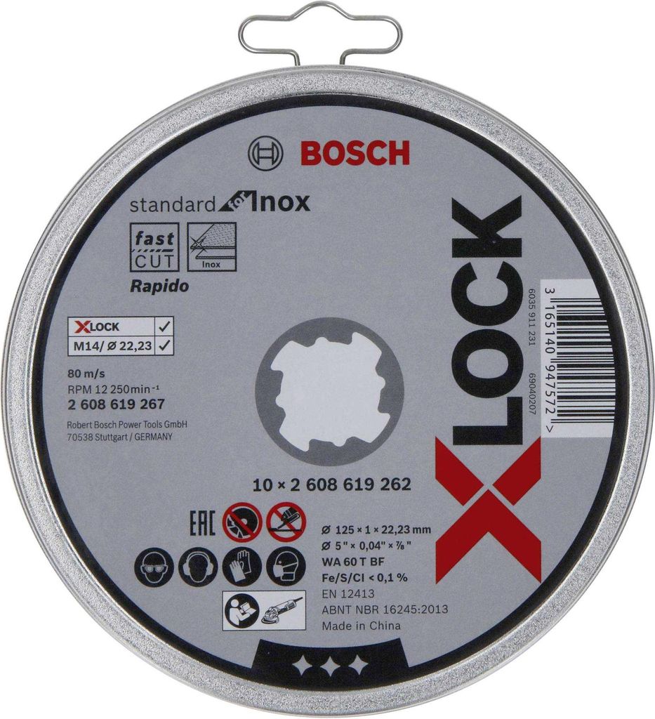 Bosch X-LOCK Trennscheibe Dose 125mmStandard for Inox VPE Obrázek produktu 