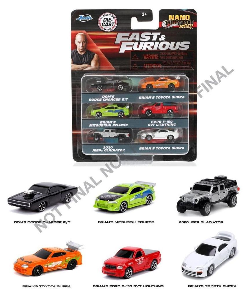 Jadatoys 9336679314R00 - Fast & Furious 6-delige set Productafbeelding 