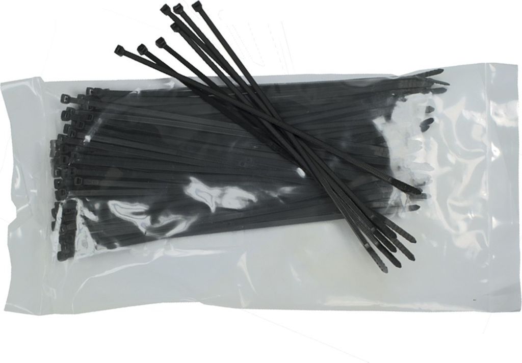 Kabelbinder 4,8x300mm schwarz 100 Stück - für den Außenbereich -