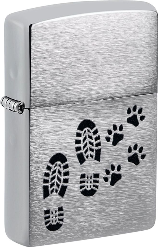 Zippo - Benzin - Feuerzeug - Footprints Design 60007238 - Neu!