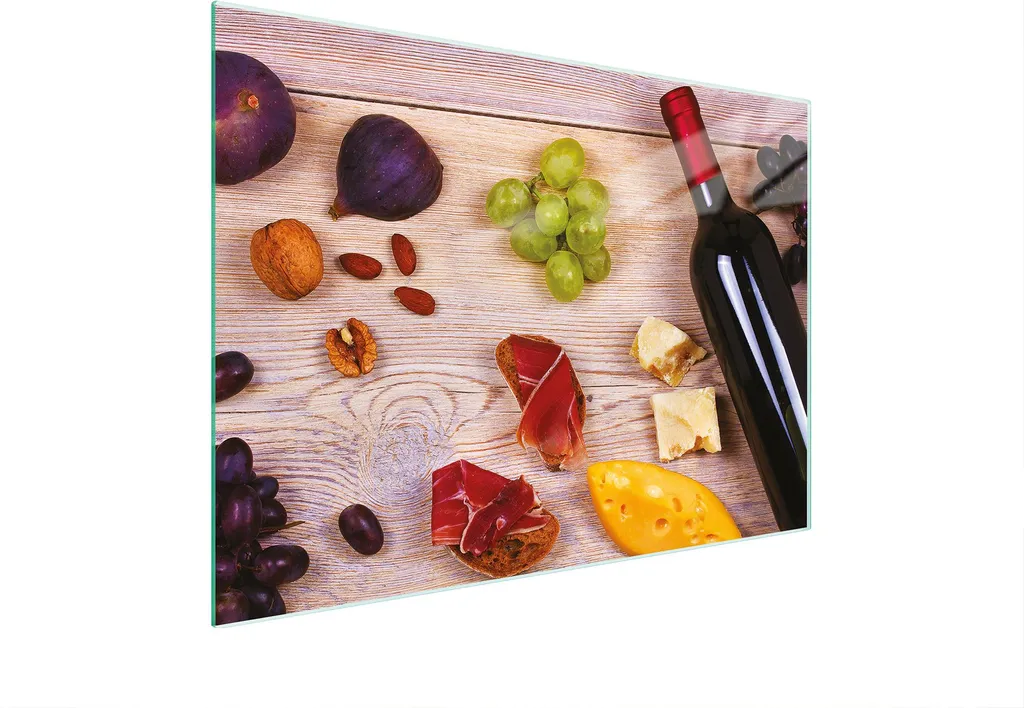 Copri Piano Cottura Induzione 30x22 Vetro Temperato Motivo Wine