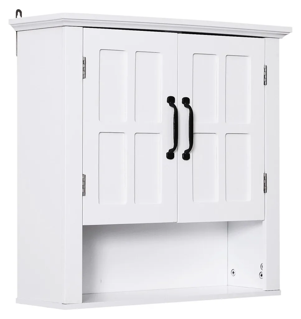 Rangement Mural Salle de Bain Gain de Place pour Petits Appartements Blanc