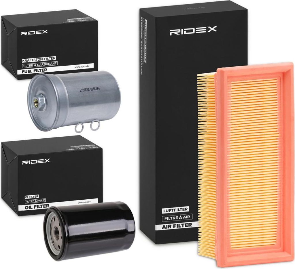 RIDEX Filterset Inspektionspaket Filtersatz für VW GOLF II (19E, 1G1) SCIROCCO (53B) Jetta II (19E, 1G2, 165)