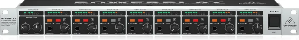 Ampli Casque 8 Canaux Behringer HA8000 V2 pour Retour Scène et Live