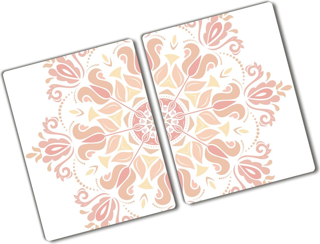 Tulup Glas Herdabdeckplatte - 2x40x52 cm - Glaskeramikkochfeld-Abdeckung Spritzschutz Glasabdeckplatte Kochplattenabdeckung und Schneidebrett - Zwe...