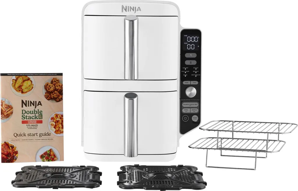 Ninja SL400EU Friteuse à air chaud Double Stack XL 9,5L Blanche - 5