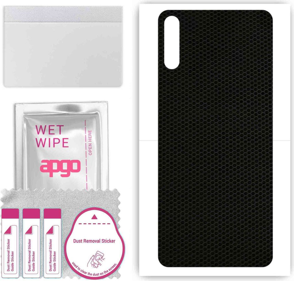 apgo Rückseite Schutzfolie, Skin, kompatibel mit Huawei Enjoy 10E, Hinten Displayschutzfolie aus Vinylfolie, kratzfest, einfache Montage - Matrix