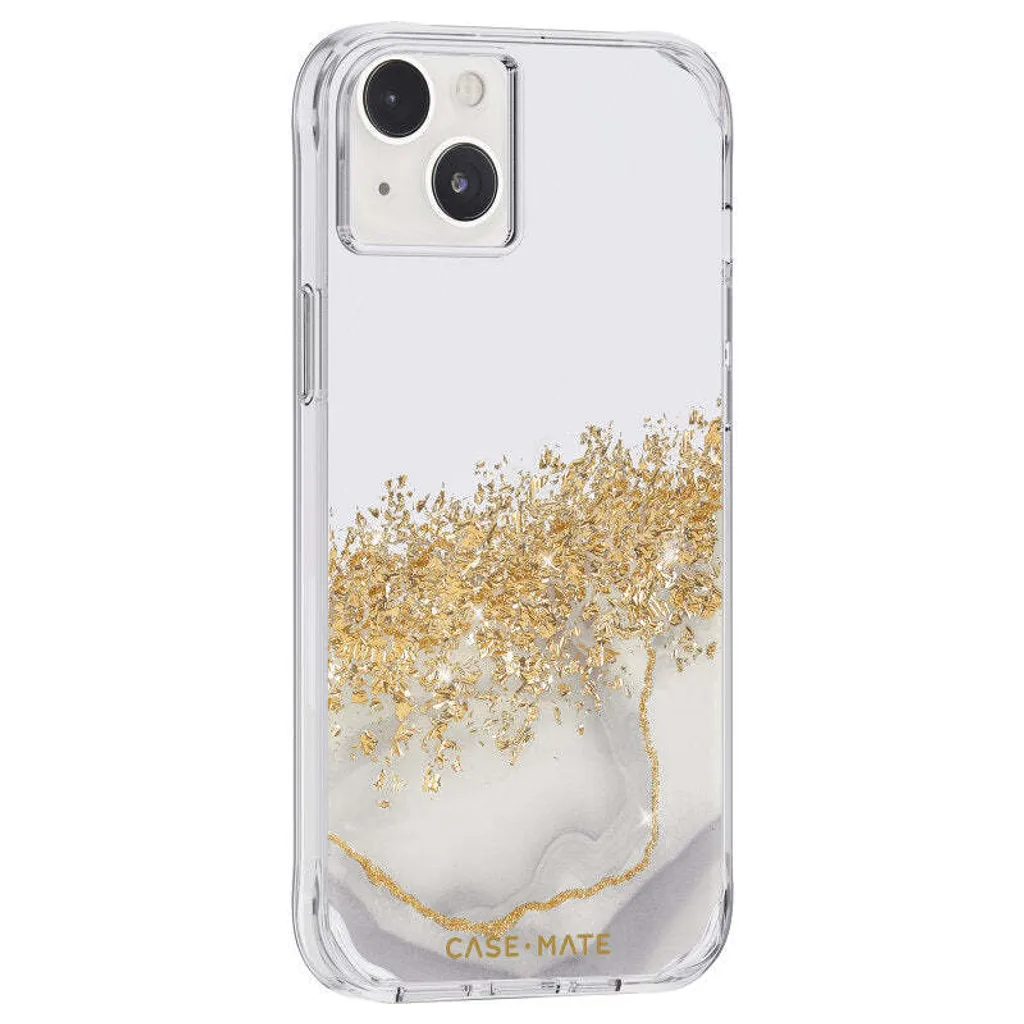 Protégez votre iPhone 14 Plus avec élégance : Étui Case-Mate Or Marbre - 2