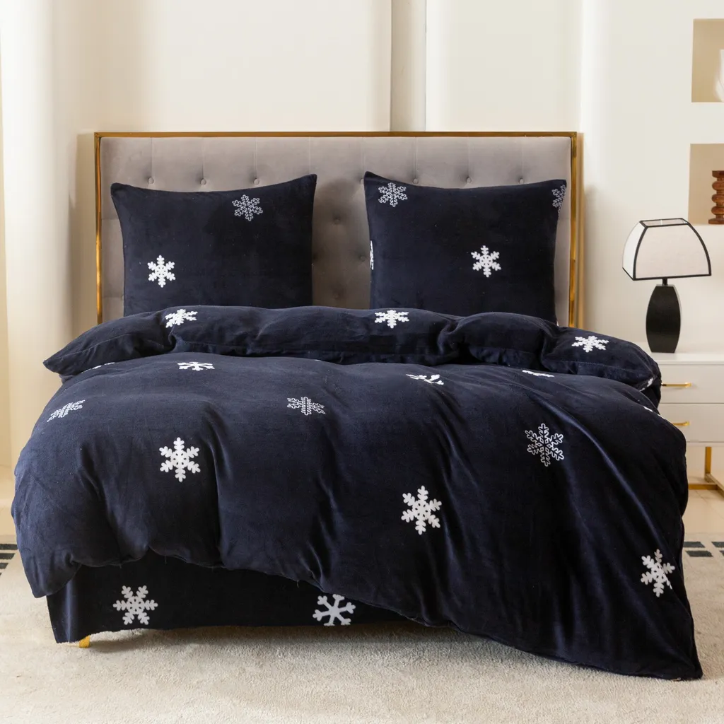 Biancheria da Letto Invernale 200x200 cm - Design Fiocco di Neve