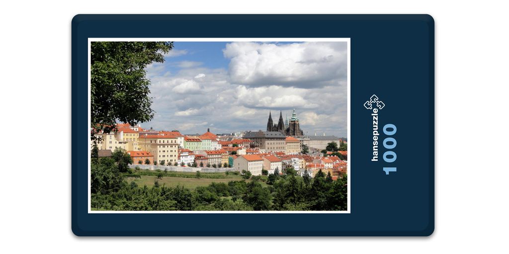 hansepuzzle 18653 - Prag Puzzle, 1000 Teile, Orte, 60,0 x 46,0cm mit hochwertiger Aufbewahrung, Kartonbox und wiederverschließbarem Beutel