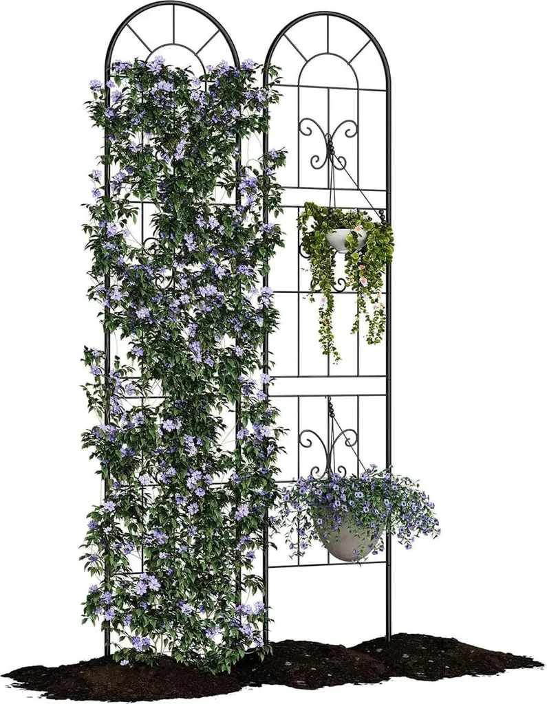 Treillis Mural Anti-Rouille pour Plantes - Lot de 2 Lattis Inox Durables