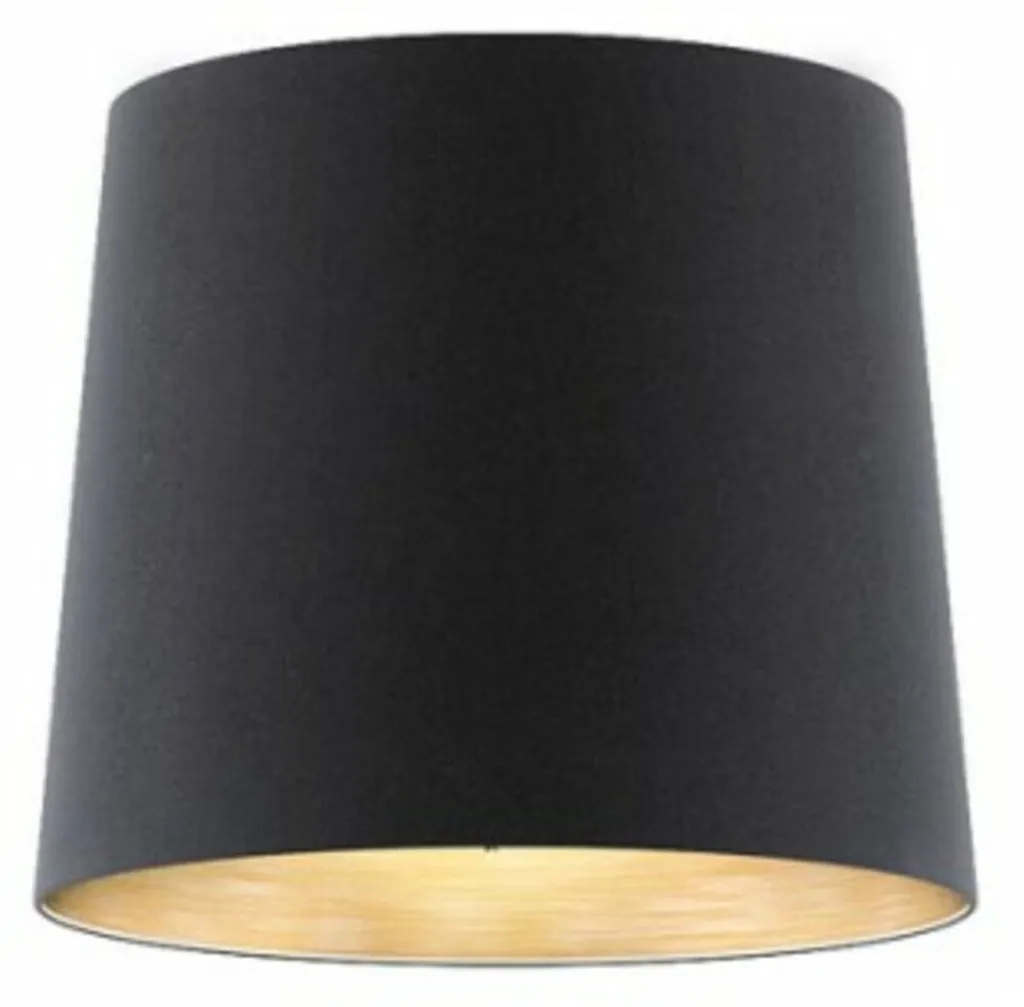 Abat-jour noir intérieur cuivré CONNY 35/30 coton mélangé 23W RENDL