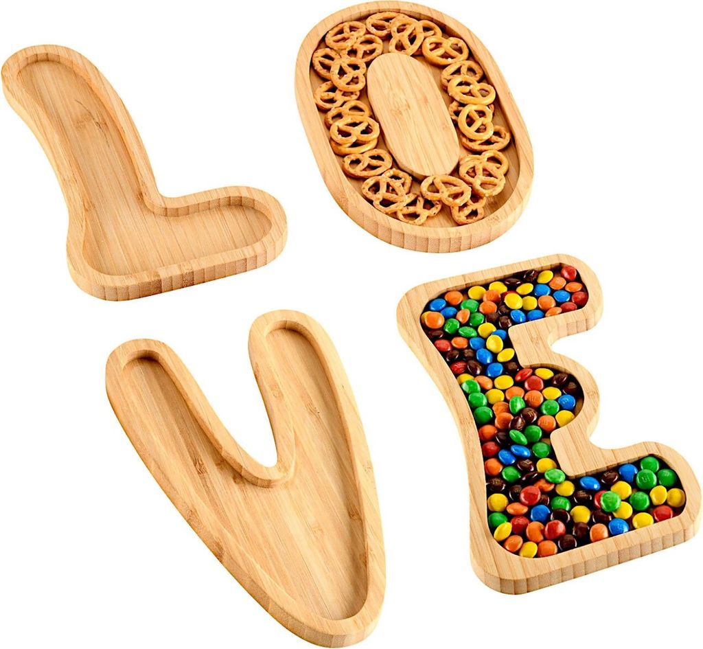 Kesper | Set di taglieri - LOVE - 4 pezzi - Bambù - Design Immagine del prodotto 