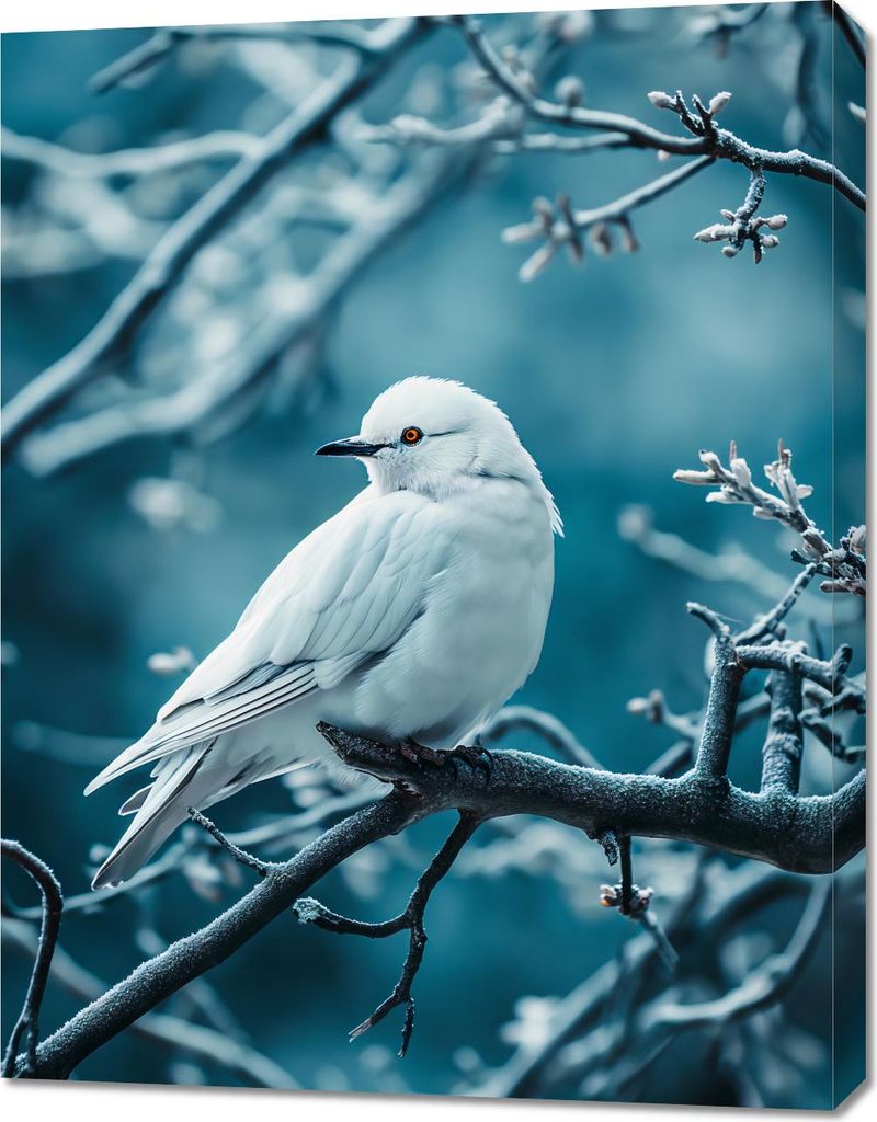 Bild 70x90cm Perlenvogel