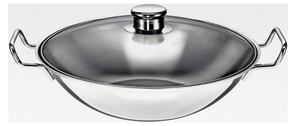 Wok BO-lang, 36 cm, Edelstahl, Silber, inkl. Zubehör
