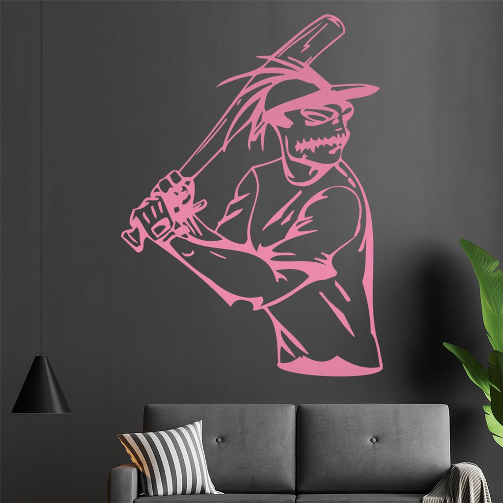 Baseball Spieler Wandtattoo in 6 Größen - Wandaufkleber Wall Sticker - Dekoration, Küche, Wohnzimmer, Schlafzimmer, Badezimmer