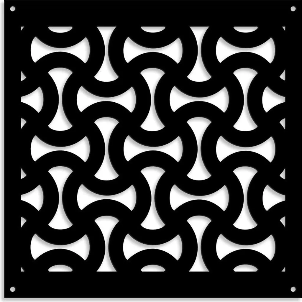 SNAKE - Pannello in PVC traforato - Parasole 73x73 cm nero