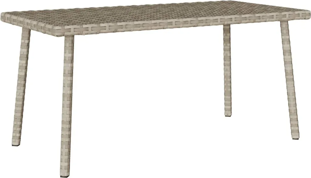 SYFAX™ Tavolino da Giardino Rettangolare Grigio Chiaro 80x40x37 cm