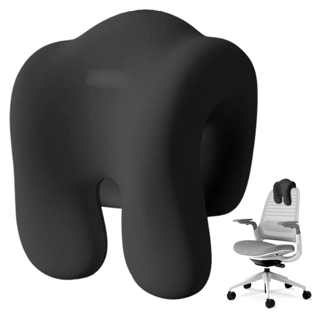 Nackenstütze für Bürostühle, Nackenkissen für Büro und Zuhause (Schwarz)