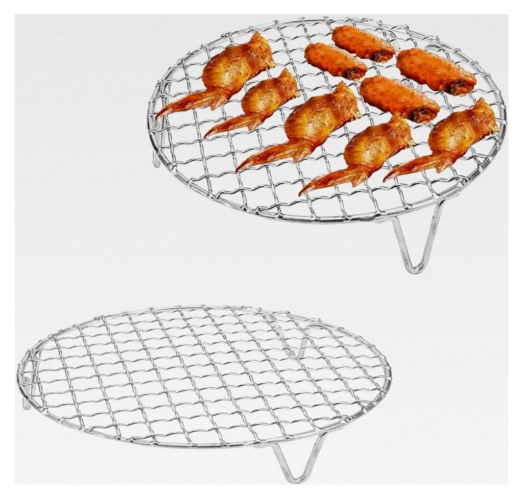 Runder Grillrost aus Edelstahl, 1,8 mm dick, für Outdoor und Camping