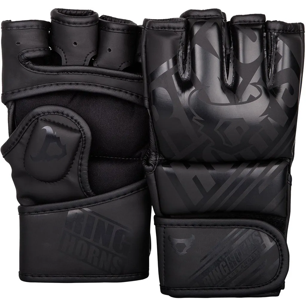 Mitaines de MMA Ringhorns Charger Noir Noir - Équipement de Combat L-XL