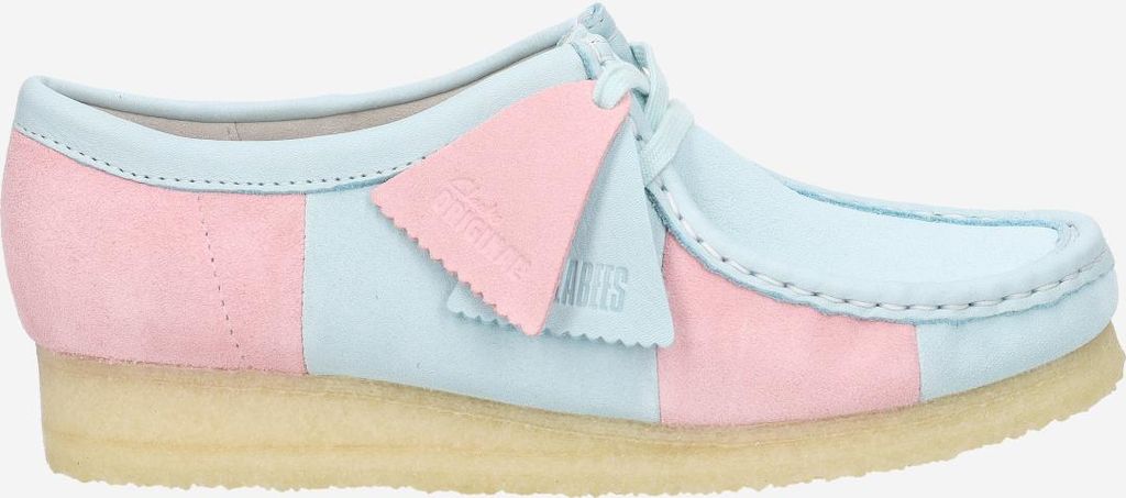 Clarks Wallabee 26185585 4, Schnürschuhe in Blau, kombiniert für Damen, Größe 37