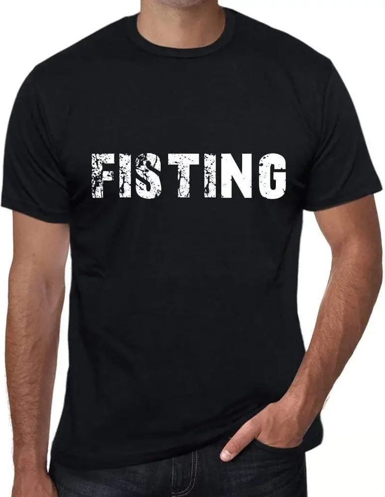 Herren Grafik T-Shirt Fisting Öko-Verantwortlich Vintage Jahrgang Kurzarm Lustige Druck Geburtstag Geschenk Mann