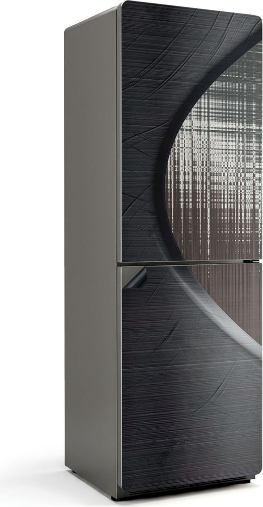 Abstraktes Muster mit Wellen – Magnetische Kühlschrank Abdeckung – Dekorfolie magnetisch Küche – Kühlschrank Magnet Deko – selbstklebend...