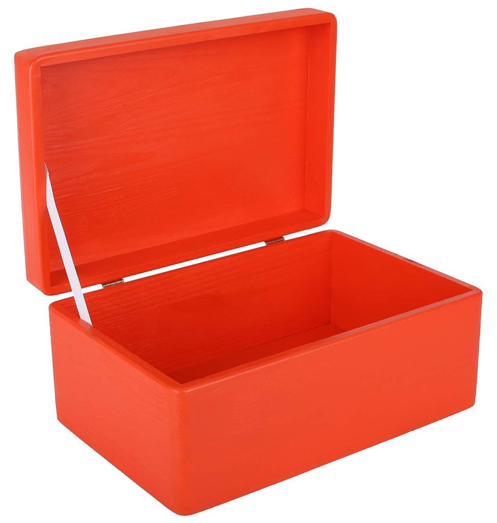Creative Deco Rode Grote Houten Doos Opbergdoos, 30 x 20 x Productafbeelding 