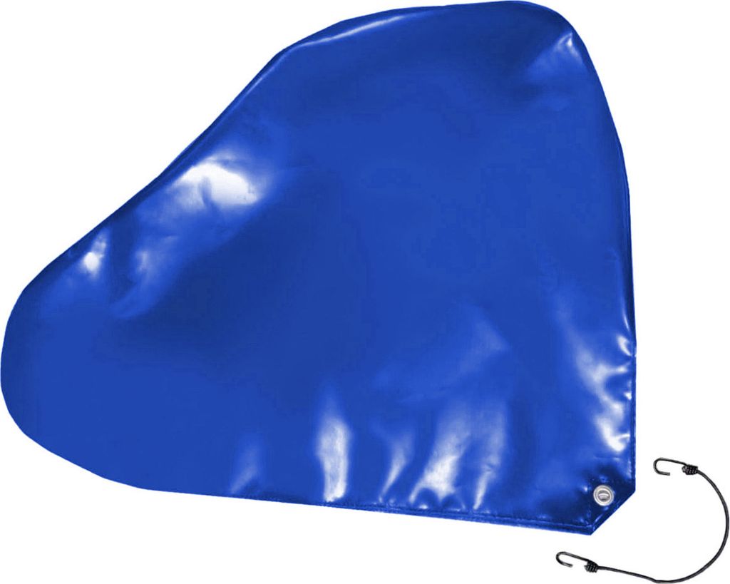 Deichselhaube aus Premium LKW PVC Plane, 680g/m², (Blau RAL5002, 88x70cm für ungebremste Deichseln), Universal Deichselschutz, Deichelabdeckung