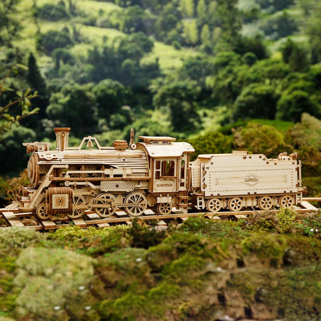 ROBOTIME Rokr 3D Holzpuzzle Prime Steam Express 308 Teile Produktbild 