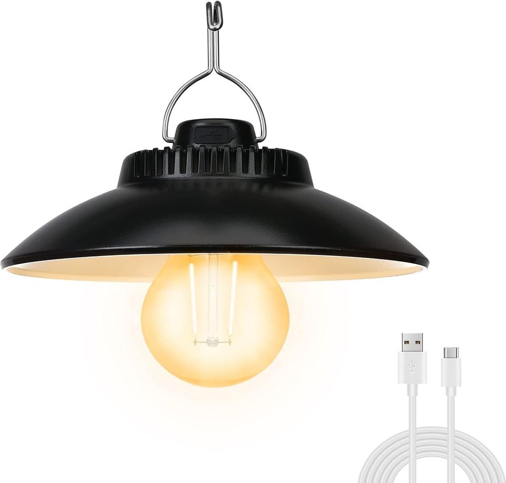 Camping Lampe, LED Campinglaterne USB Wiederaufladbar, Retro Campinglampe, IPX4 Wasserdicht, Zeltlampe für Camping