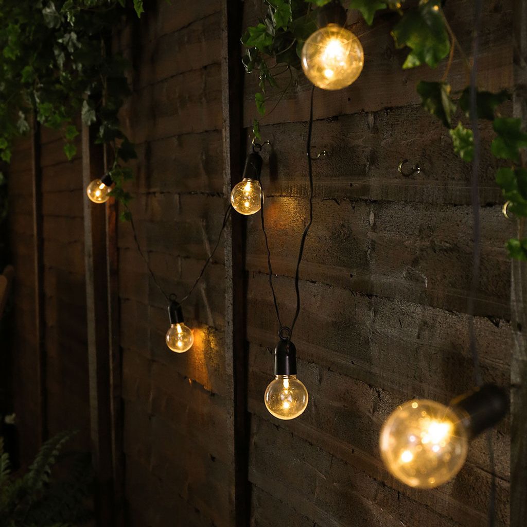 LED Batterie Stecker Kugel Lichterkette Garten Außen Outdoor Beleuchtung Lampe 