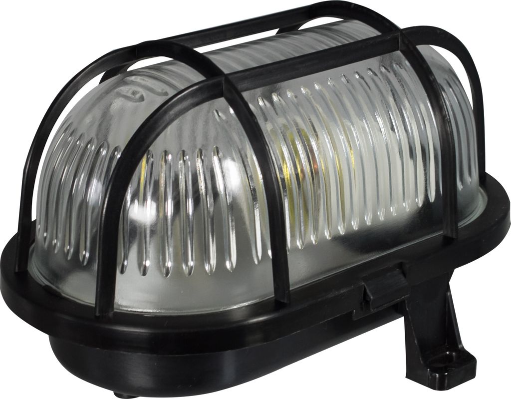 Feuchtraumleuchte IP44 schwarz E27