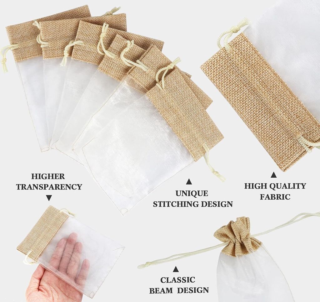 Geschenksäckchen, 30 STK Organzabeutel Organzasäckchen Produktbild 3